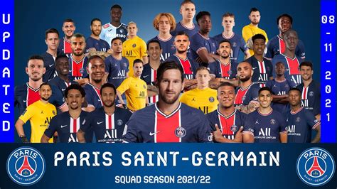 paris saint germain players 2021